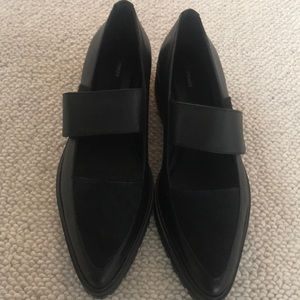 Uterque Black Shoes with Pony hide